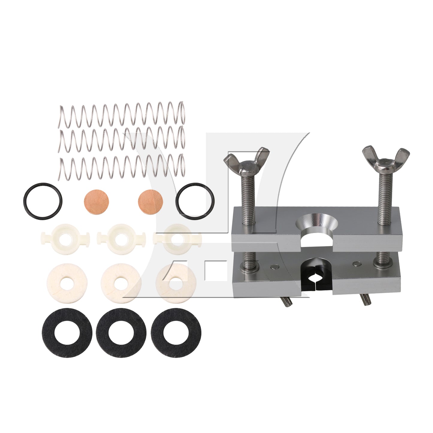 BQLZR Bb Trumpet Spring Kit Felt Washer Abalone Shell Finger Button Set of 19