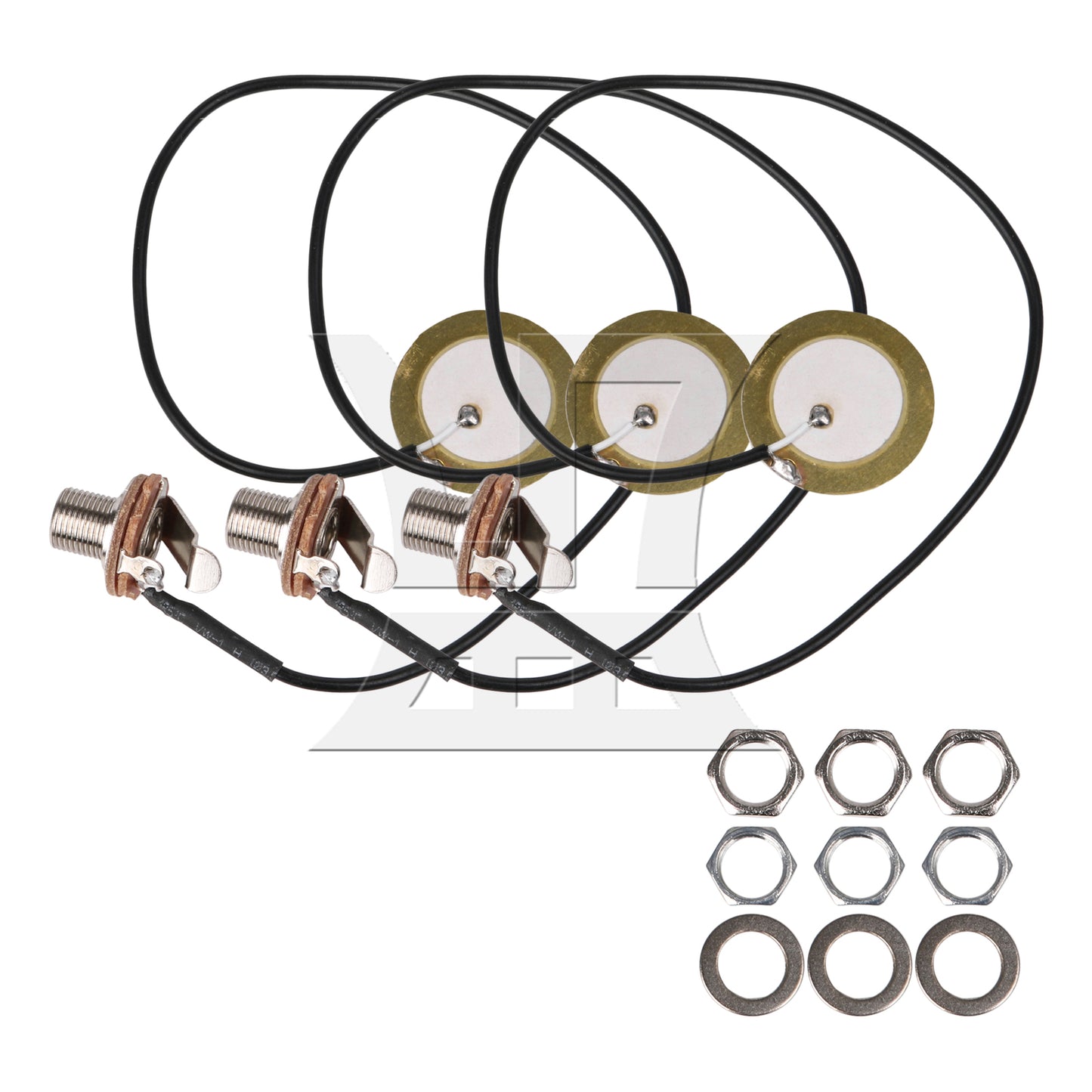 BQLZR  Pickups Piezo Transducer Elements 7.87inch Length Drum Disc with Wire