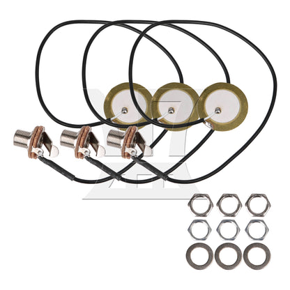 BQLZR  Pickups Piezo Transducer Elements 7.87inch Length Drum Disc with Wire