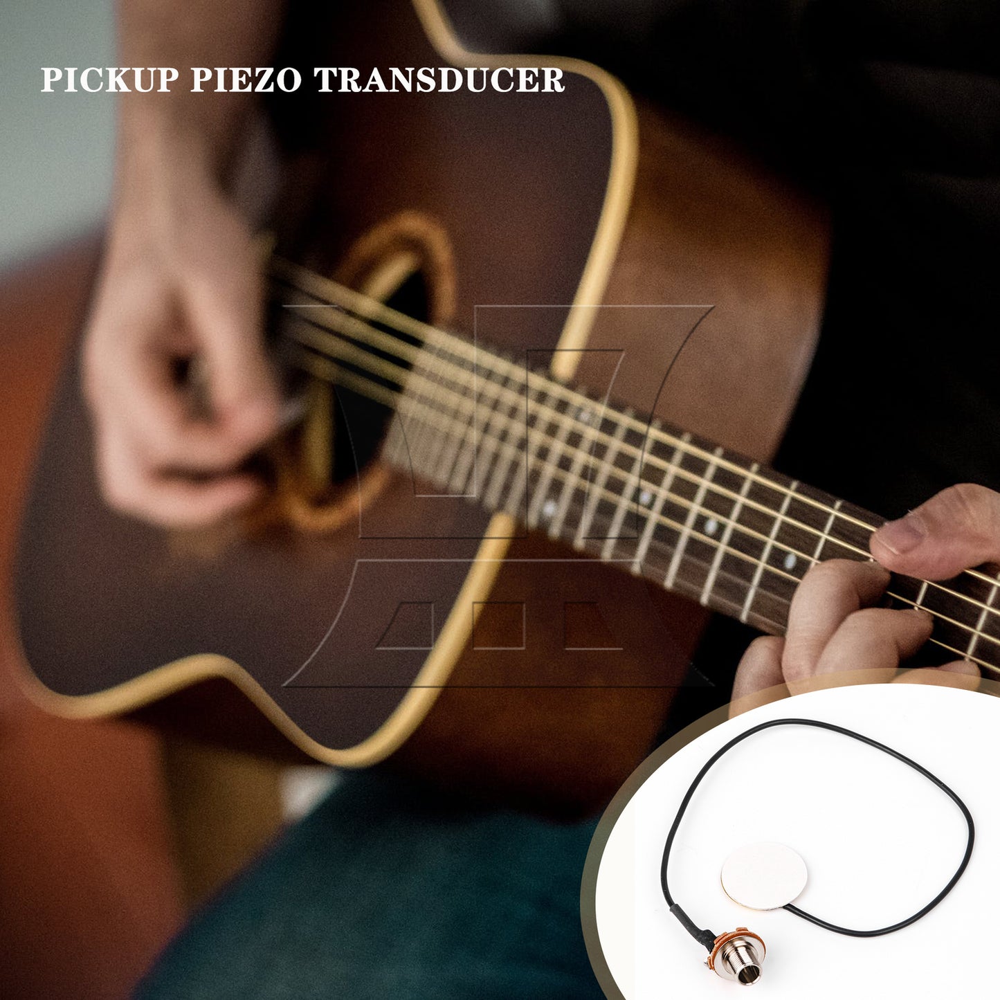 BQLZR  Pickups Piezo Transducer Elements 7.87inch Length Drum Disc with Wire