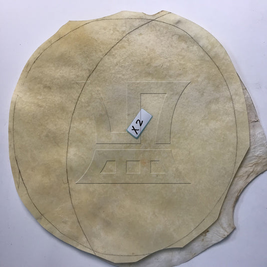 BQLZR 2 Pieces Natural Material Drums Head for 10Inch African Drum Replacement 350mm