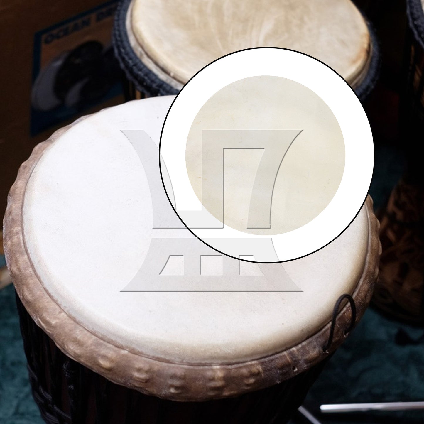 BQLZR 2 Pieces Natural Material Drums Head for 10Inch African Drum Replacement 350mm
