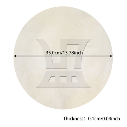 BQLZR 2 Pieces Natural Material Drums Head for 10Inch African Drum Replacement 350mm