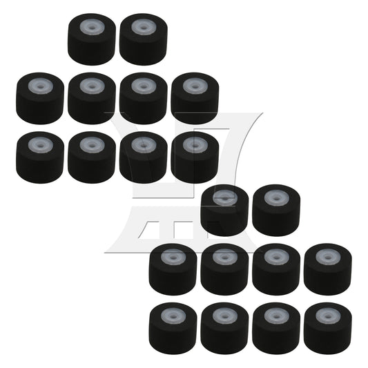 BQLZR Tape Recorder Pinch Roller Rubber Pulley Wheels 10x6.5x1.5mm Black