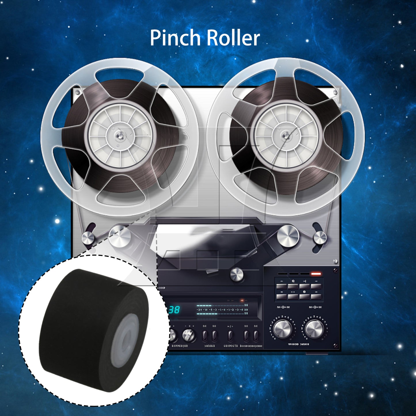 BQLZR Tape Recorder Pinch Roller Rubber Pulley Wheels 10x6.5x1.5mm Black