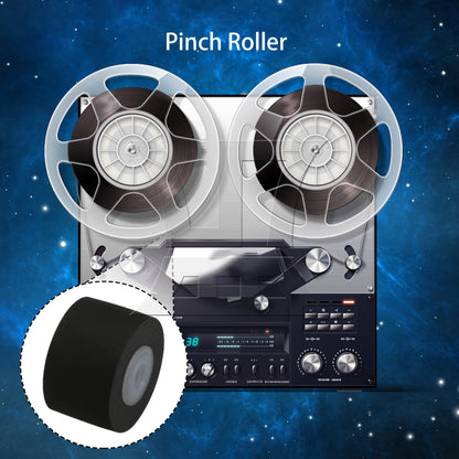 BQLZR Tape Recorder Pinch Roller Rubber Pulley Wheels 10x6.5x1.5mm Black