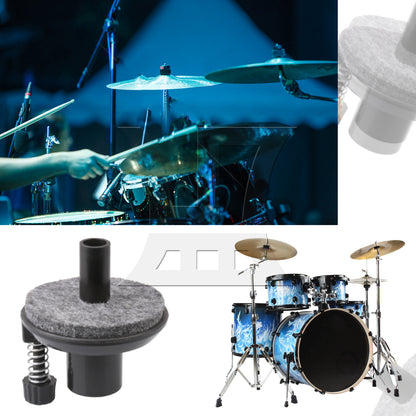 BQLZR 2 Pieces Hi-hat Cymbal Stand Holders for Drum Set Kit Replacement 16mm Black