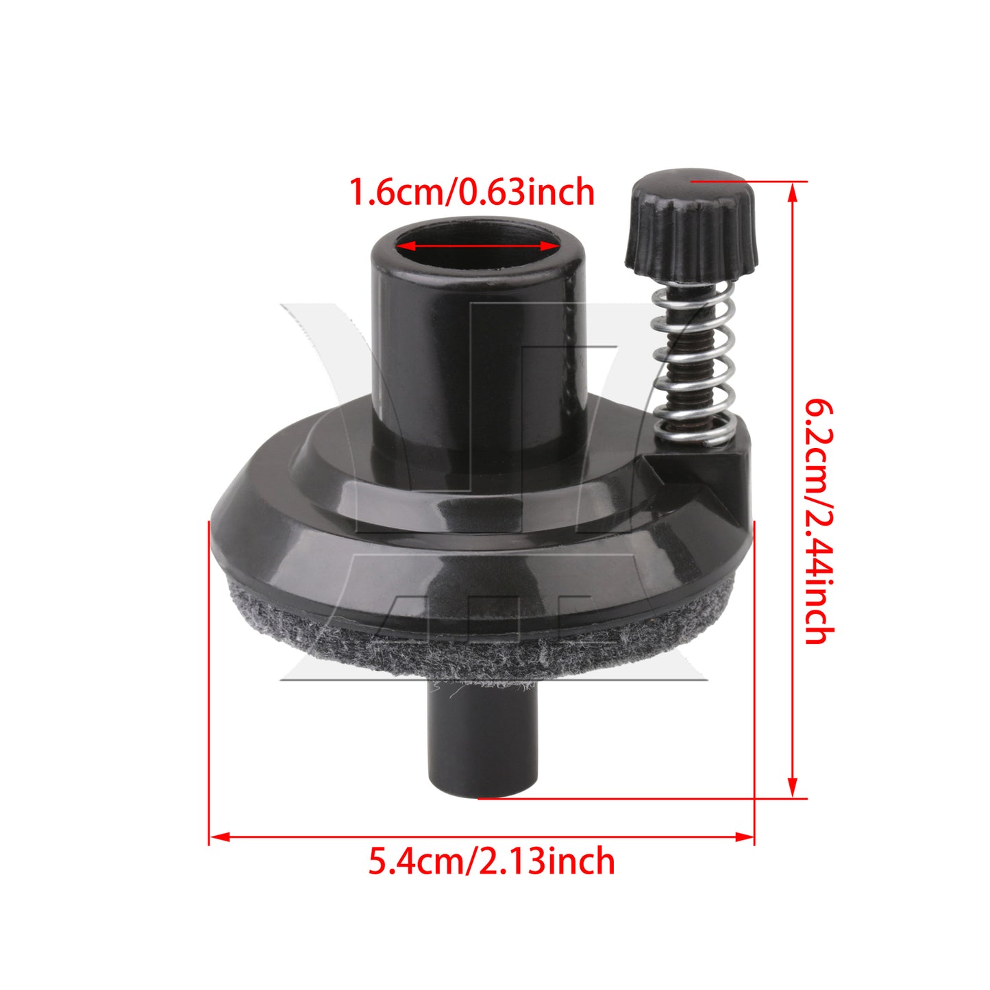 BQLZR 2 Pieces Hi-hat Cymbal Stand Holders for Drum Set Kit Replacement 16mm Black