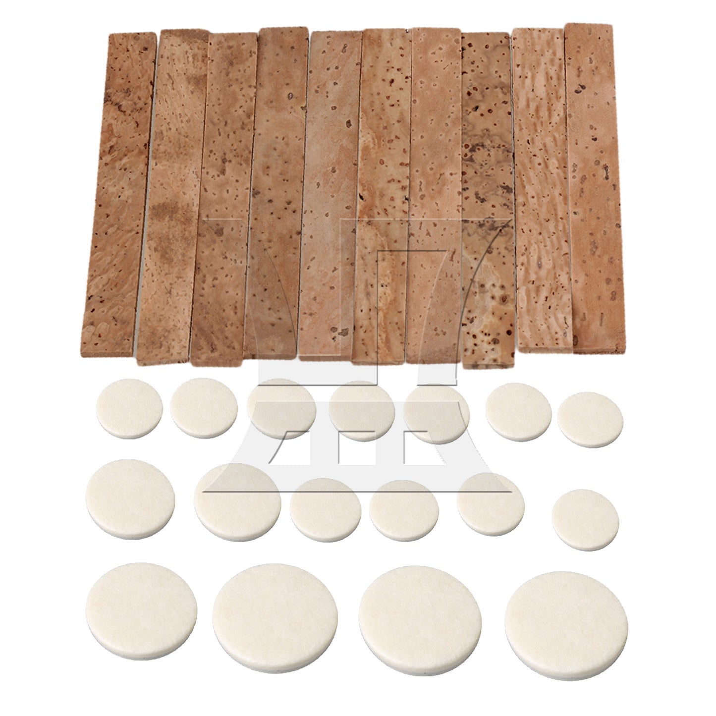 BQLZR 27Pieces Clarinet Neck Joint Cork Sheet with Pads for Woodwind Instrument Part