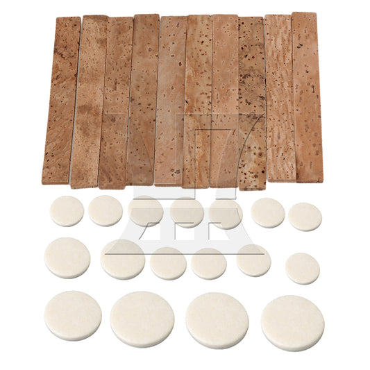 BQLZR 27Pieces Clarinet Neck Joint Cork Sheet with Pads for Woodwind Instrument Part