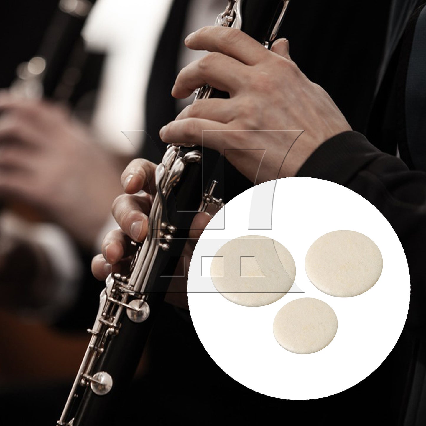 BQLZR 27Pieces Clarinet Neck Joint Cork Sheet with Pads for Woodwind Instrument Part