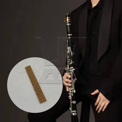 BQLZR 27Pieces Clarinet Neck Joint Cork Sheet with Pads for Woodwind Instrument Part