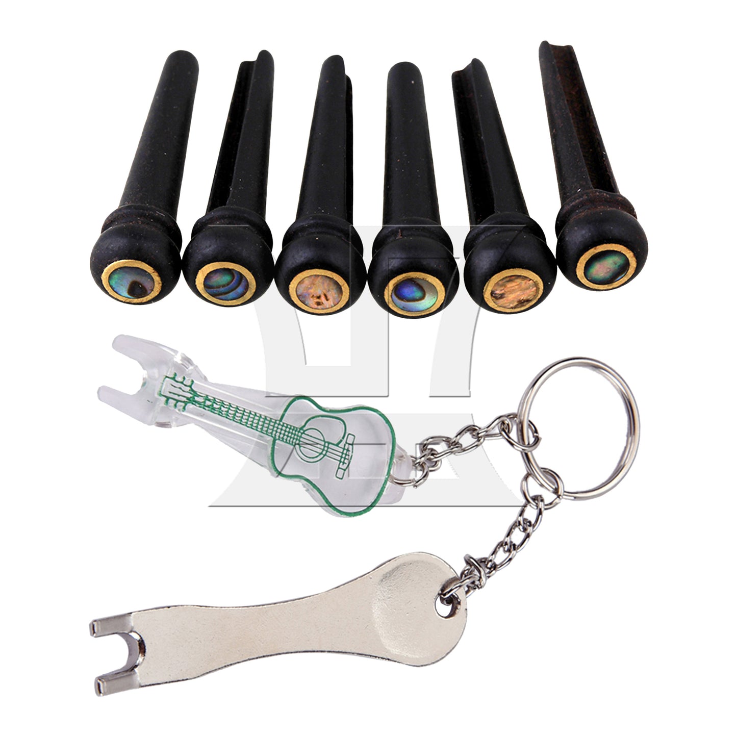 BQLZR  Guitar Bridge Pin Pegs Black Puller Pulling Removers Extractor Set