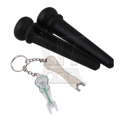 BQLZR  Guitar Bridge Pin Pegs Black Puller Pulling Removers Extractor Set