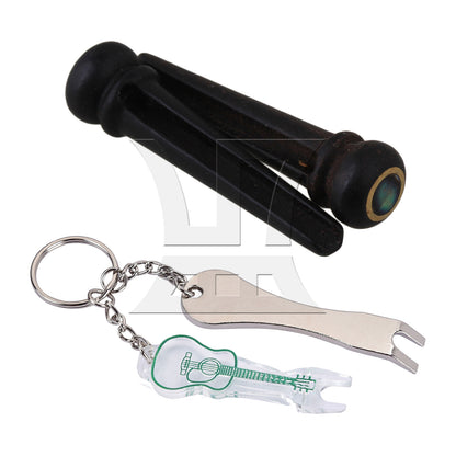 BQLZR  Guitar Bridge Pin Pegs Black Puller Pulling Removers Extractor Set