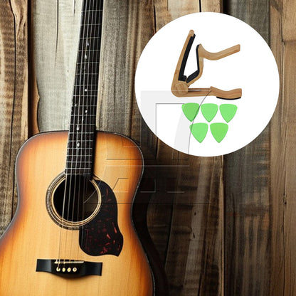 BQLZR 6 Pieces Felt Guitar Picks Green for Electric Acoustic Bass with Strings Capo