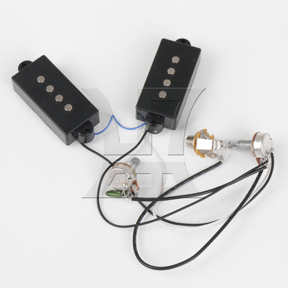 BQLZR Prewired Neck & Bridge Humbucker Pickups Set w/ Bass Bridg for 4-string Bass