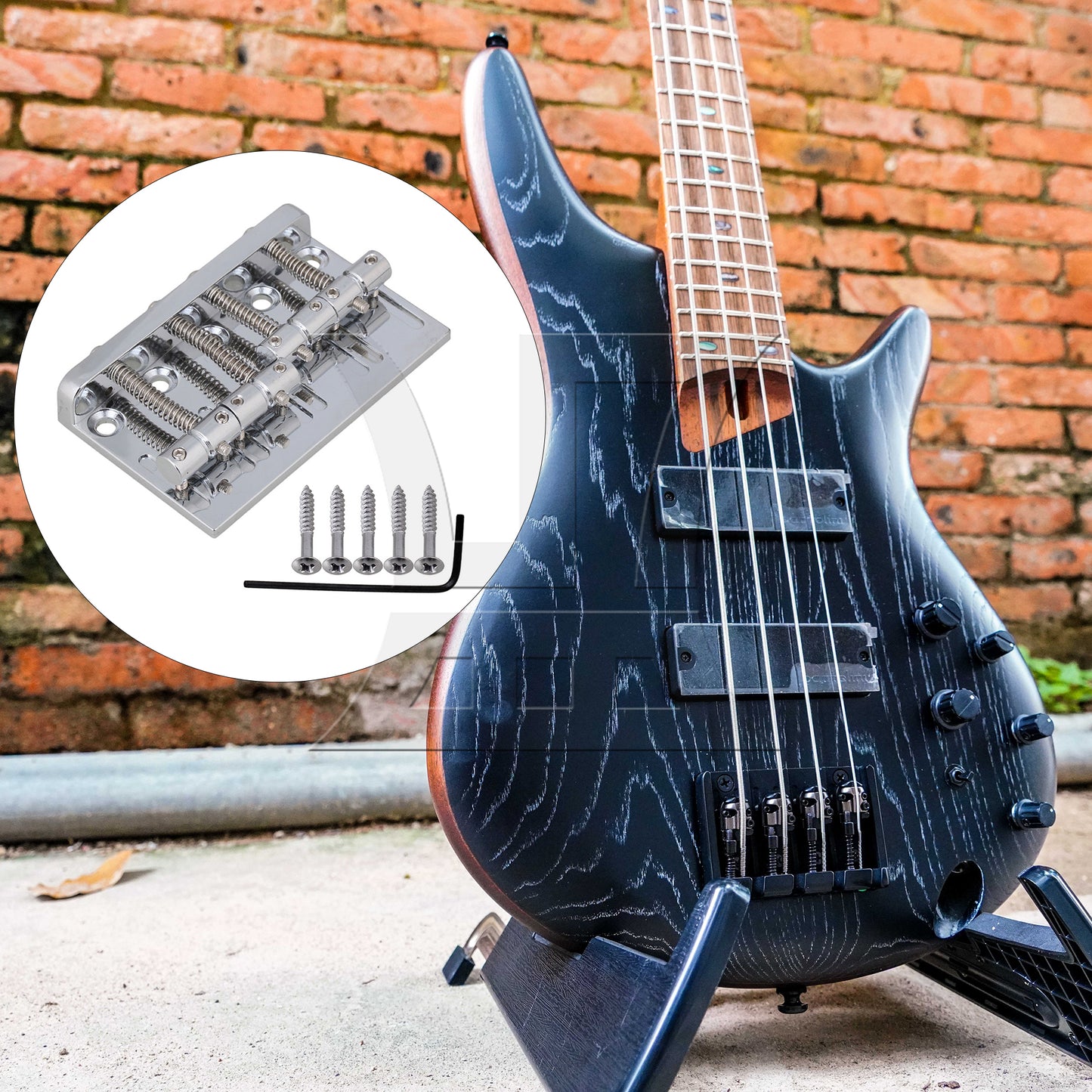 BQLZR Prewired Neck & Bridge Humbucker Pickups Set w/ Bass Bridg for 4-string Bass