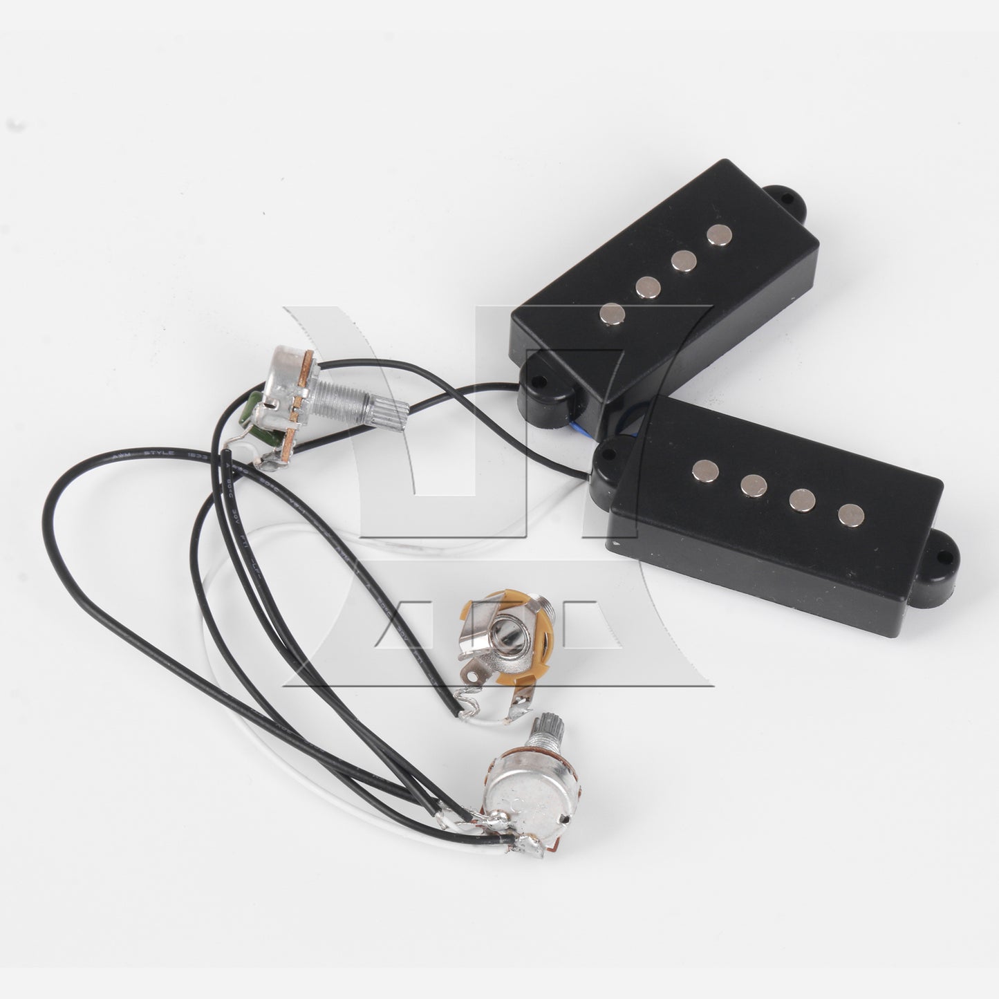 BQLZR Prewired Neck & Bridge Humbucker Pickups Set w/ Bass Bridg for 4-string Bass