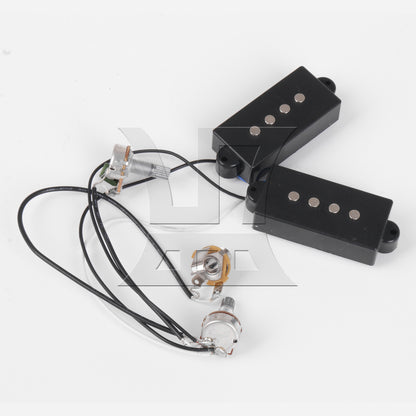 BQLZR Prewired Neck & Bridge Humbucker Pickups Set w/ Bass Bridg for 4-string Bass