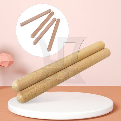 BQLZR 4Pieces Wood Claves Drum Sticks for Drummers or Beginners 7.87" x 0.75"