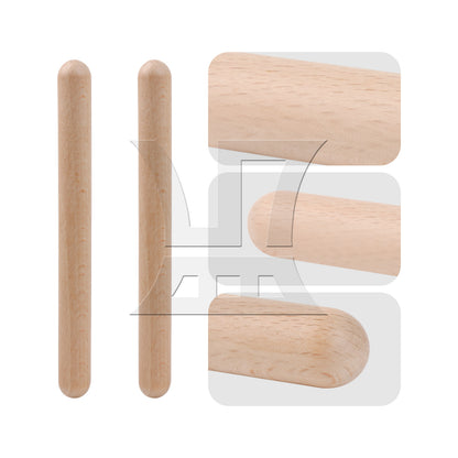 BQLZR 4Pieces Wood Claves Drum Sticks for Drummers or Beginners 7.87" x 0.75"