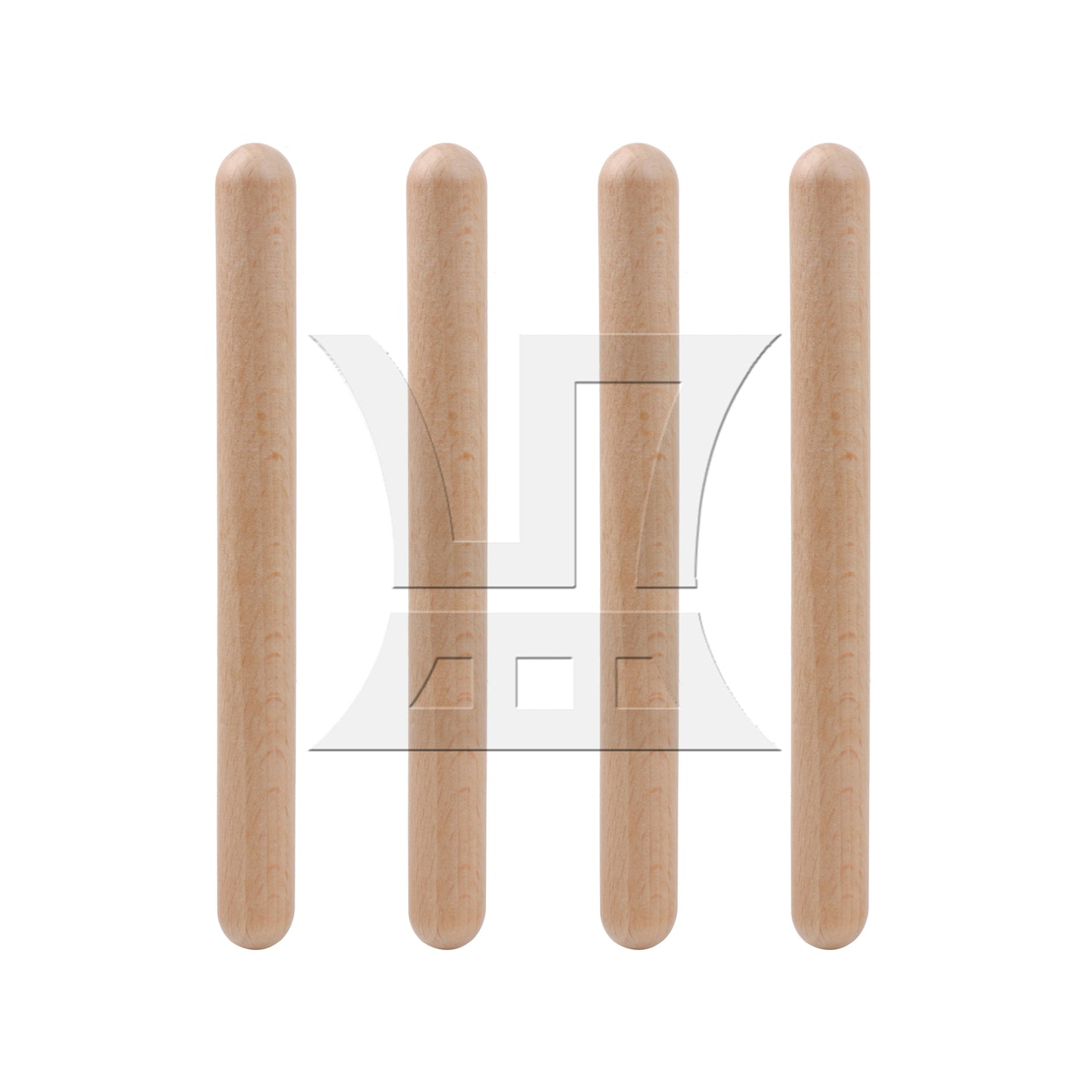 BQLZR 4Pieces Wood Claves Drum Sticks for Drummers or Beginners 7.87" x 0.75"