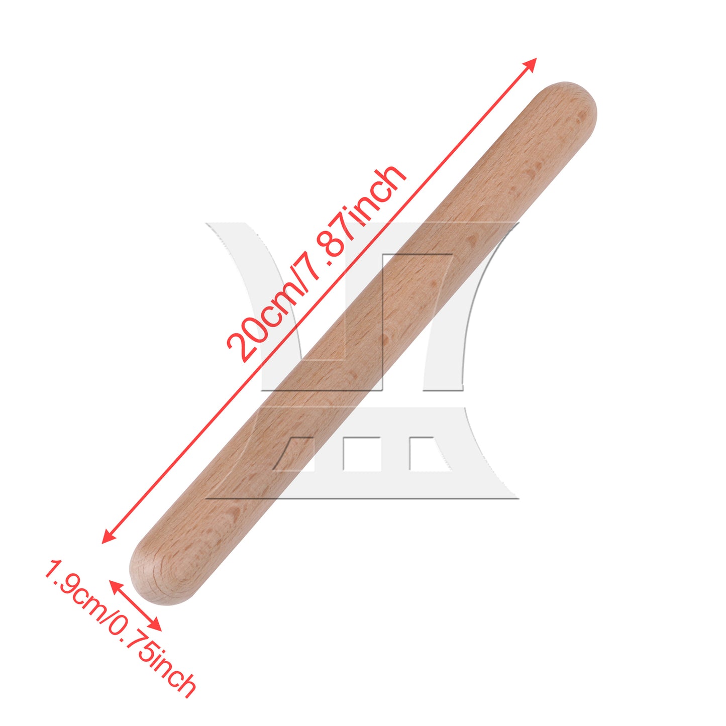 BQLZR 4Pieces Wood Claves Drum Sticks for Drummers or Beginners 7.87" x 0.75"