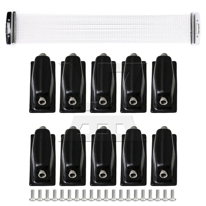 BQLZR  Metal Snare Lugs & Wire Set for 14 Inch Snare Drum Hardware Silver