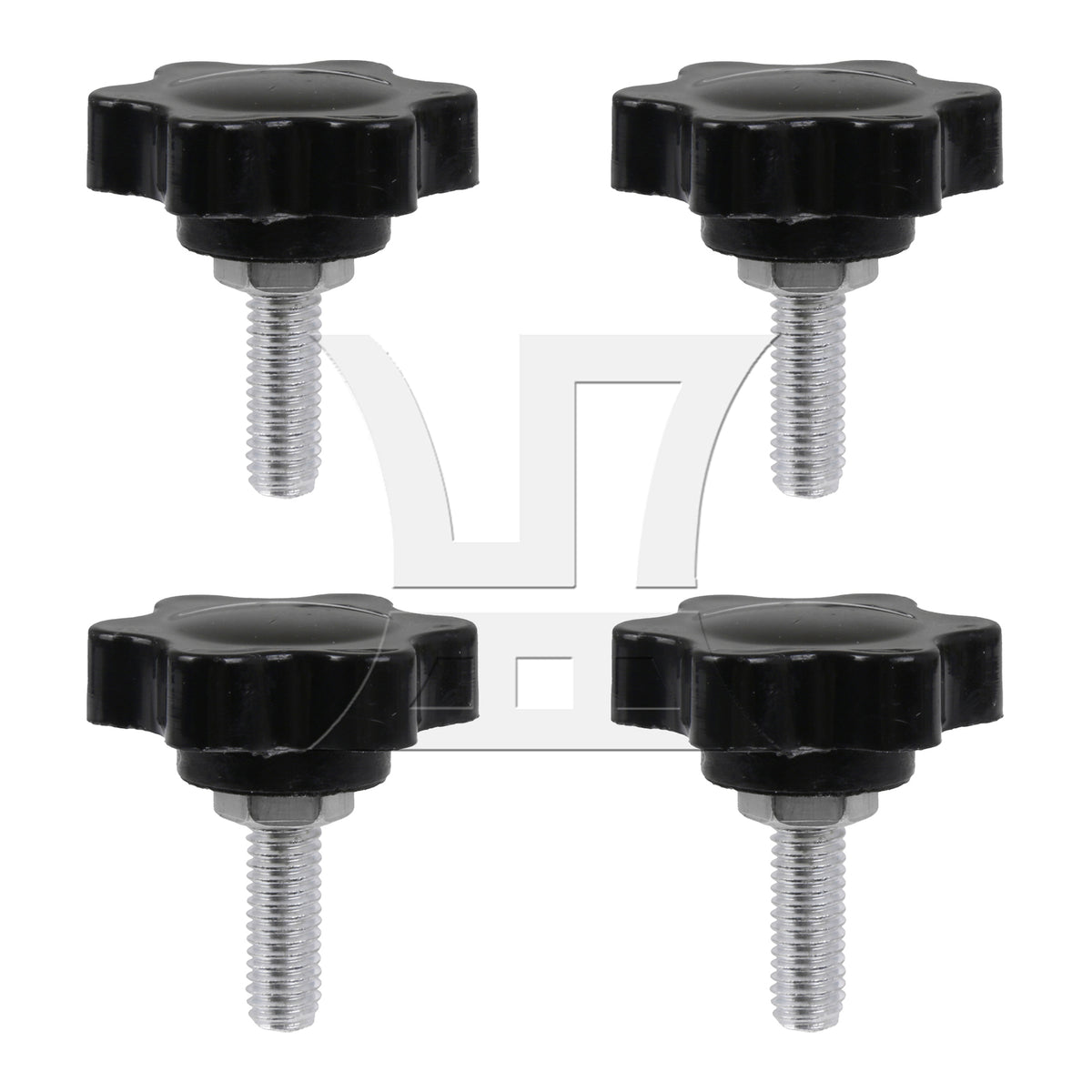 BQLZR  Hex Shaped Metal Clamping Screws Hand Star Knobs with Nuts M5 x 16mm