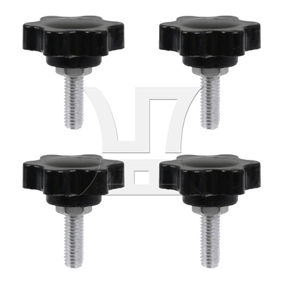 BQLZR  Hex Shaped Metal Clamping Screws Hand Star Knobs with Nuts M5 x 16mm