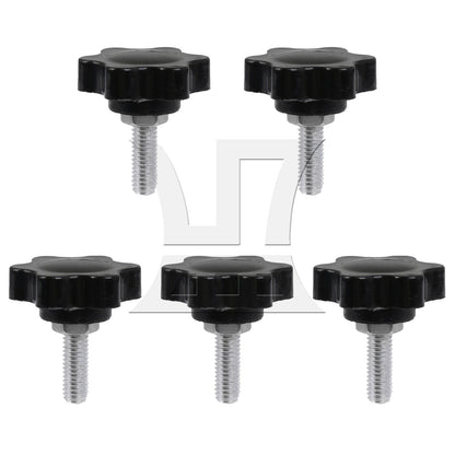 BQLZR  Hex Shaped Metal Clamping Screws Hand Star Knobs with Nuts M5 x 16mm
