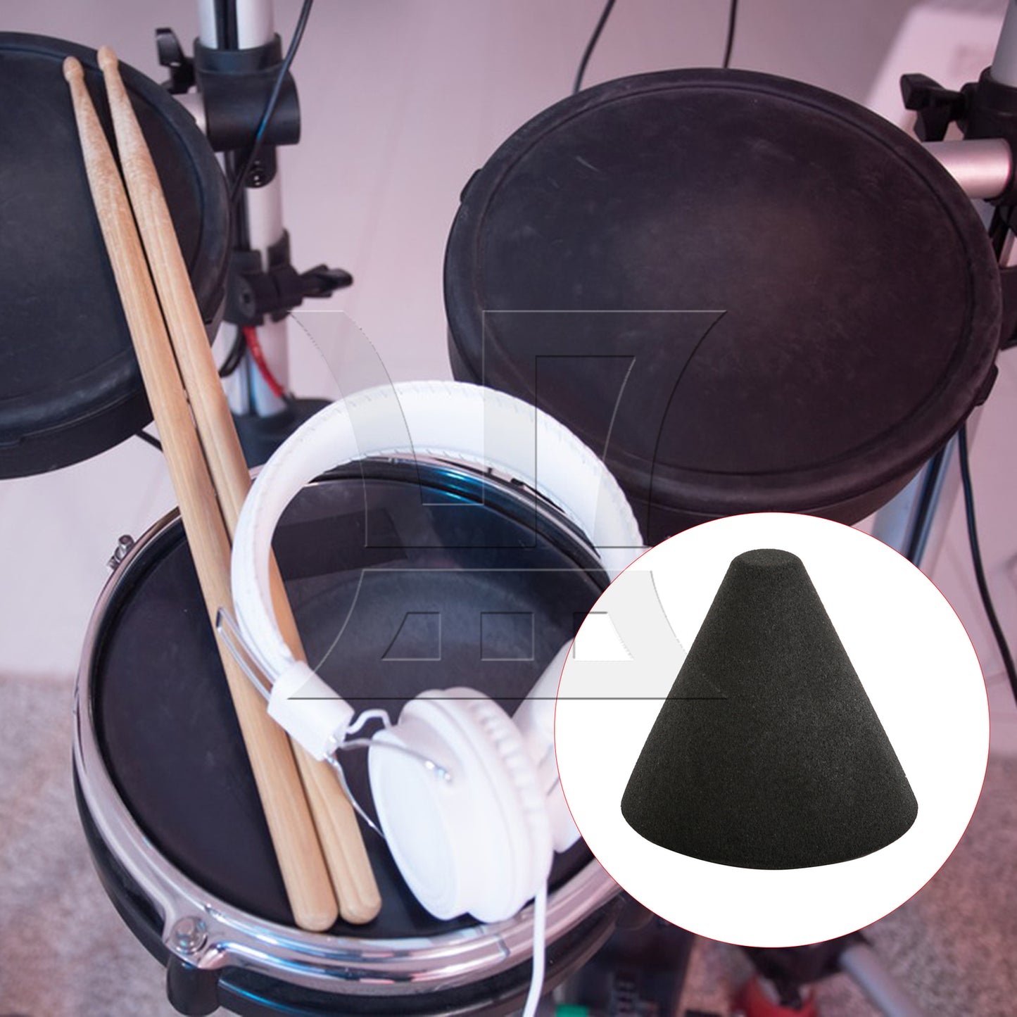BQLZR Electronic Drum Piezo Trigger Foam Cone Replacement 35mm x 37mm Set