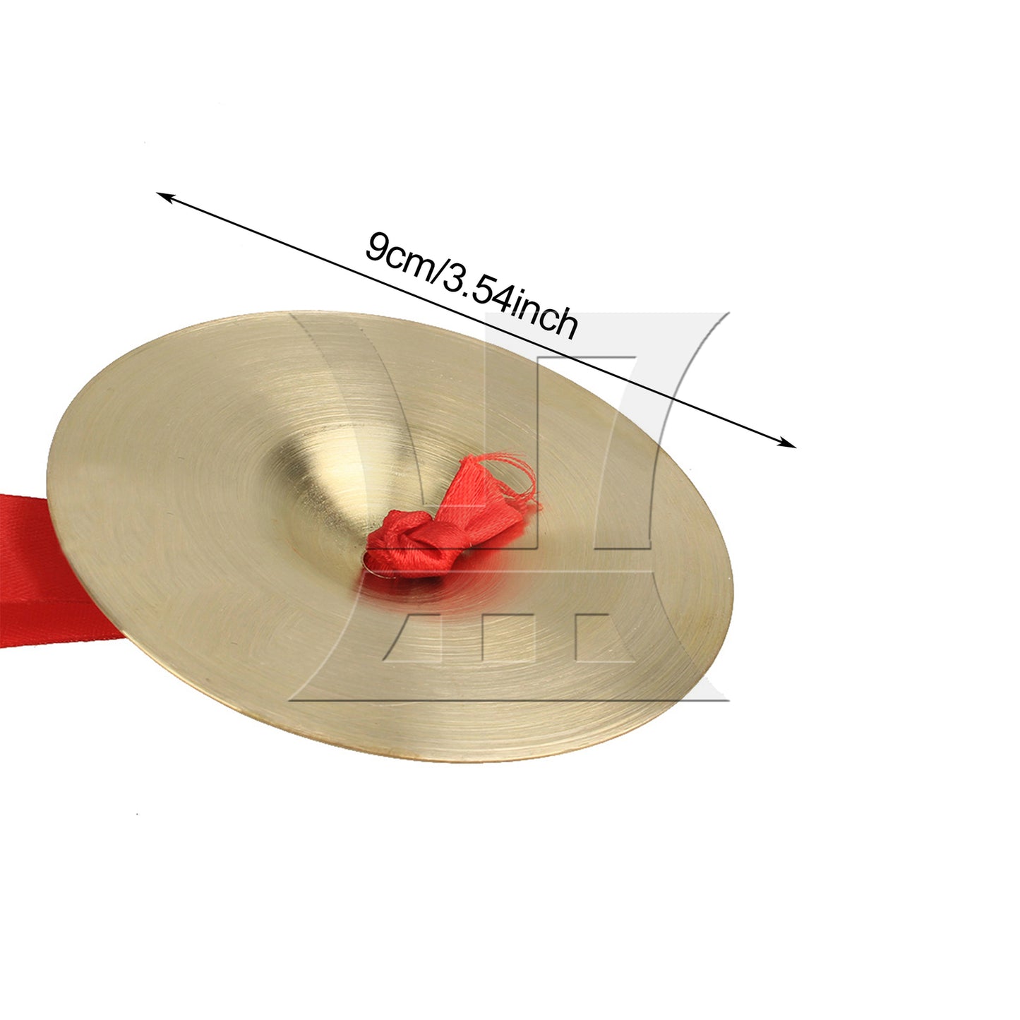 BQLZR 4 Pieces Brass Crash Cymbals for Dancing Music Lovers 3.5 Inch Diameter Set