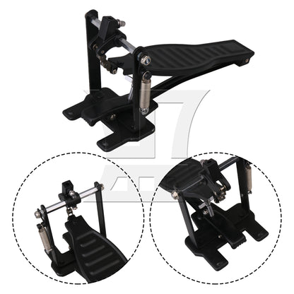BQLZR 2 Pieces Aluminum Drum Pedal w/ Drumstick Mallet for Music Lovers Black Set
