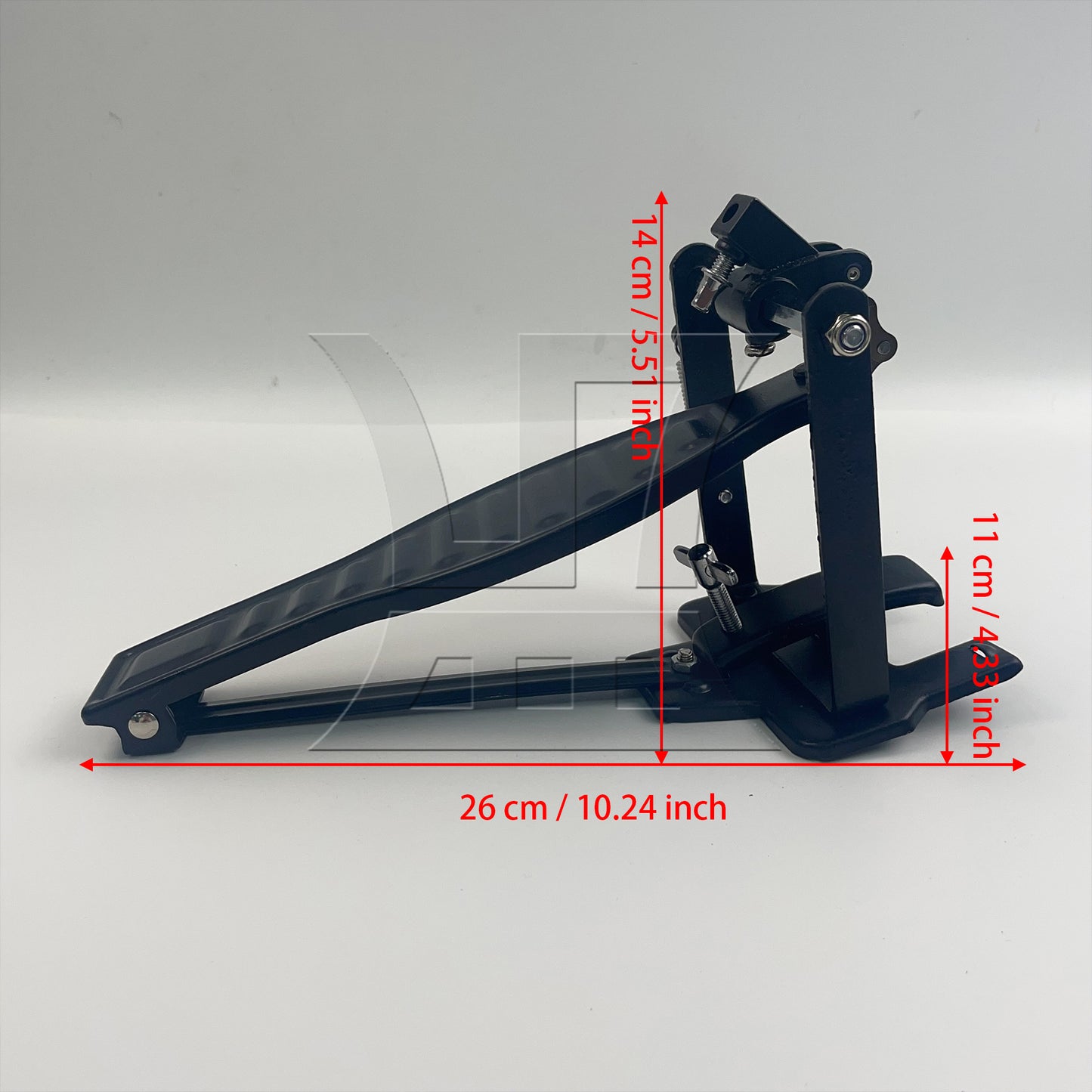BQLZR 2 Pieces Aluminum Drum Pedal w/ Drumstick Mallet for Music Lovers Black Set
