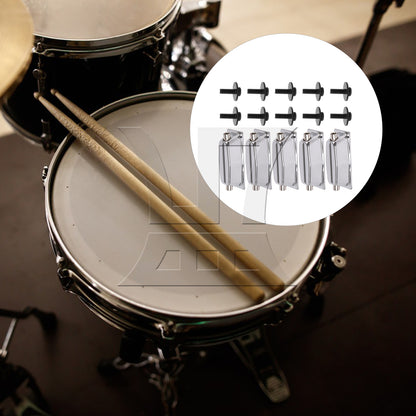 BQLZR Single End Drum Lugs 1.89 Inch Percussion Part with M5 x 16mm Screws