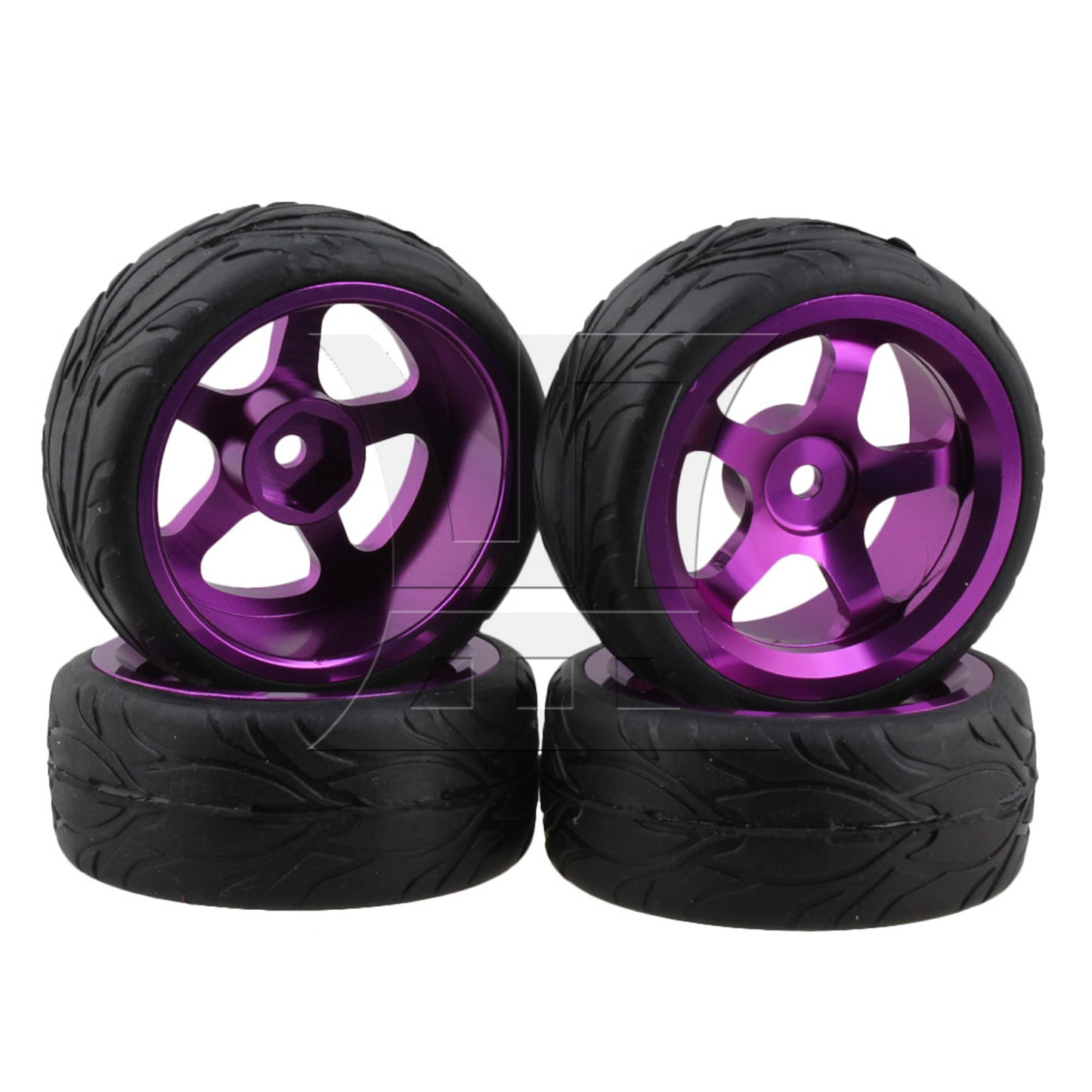 BQLZR RC1:10 On-Road & Drift Car Plastic Y-Type Wheel Rim Drive Hex 52mm Black