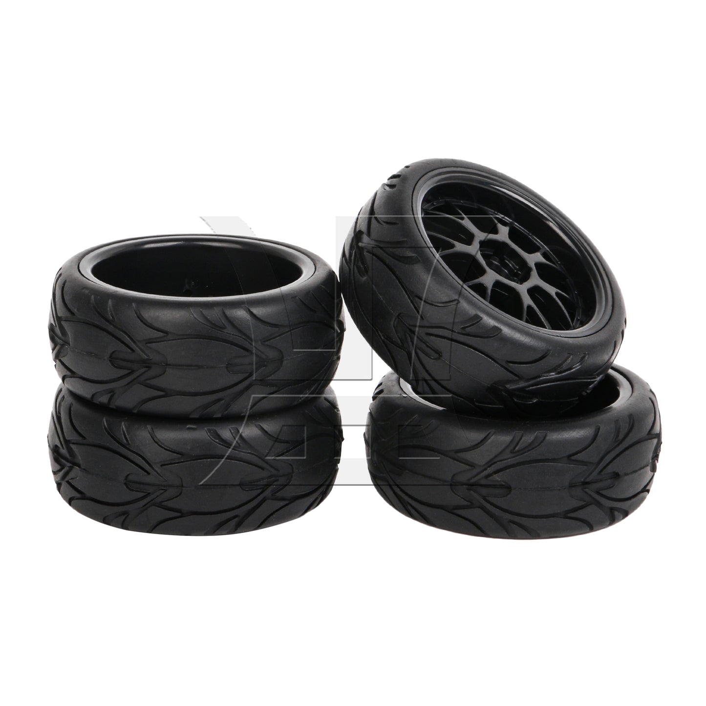 BQLZR RC1:10 On-Road & Drift Car Plastic Y-Type Wheel Rim Drive Hex 52mm Black