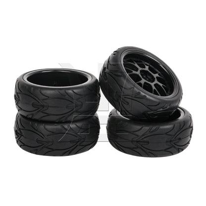BQLZR RC1:10 On-Road & Drift Car Plastic Y-Type Wheel Rim Drive Hex 52mm Black