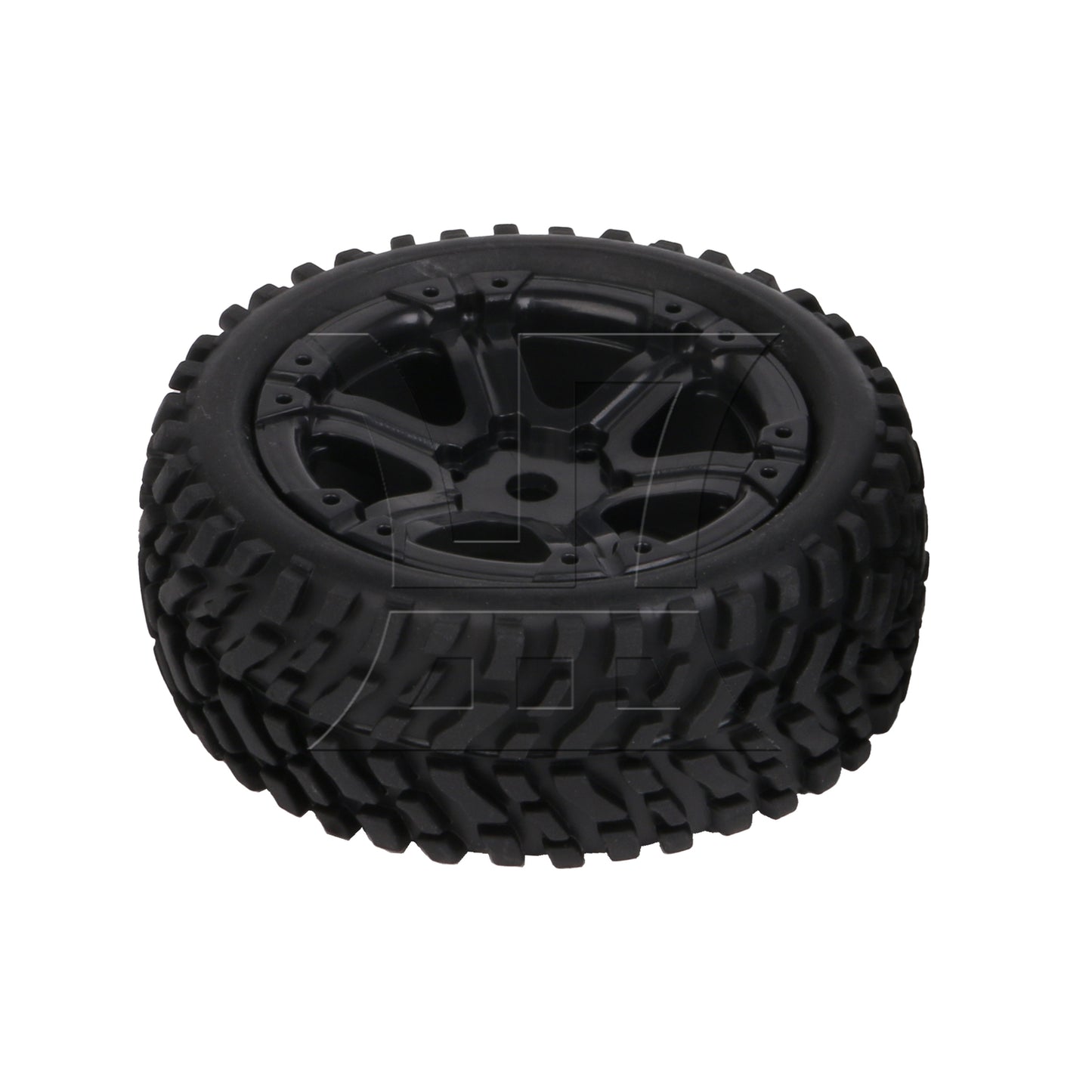 BQLZR 4x RC1:10 Plastic 6-Spoke Wheel Rim w/ Rubber Tyre Kit for On Road & Rally Car