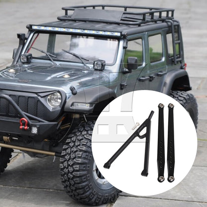 BQLZR Black Front Chassis Y-Link &Suspension Link for AXIAL RC1:10 Buggy
