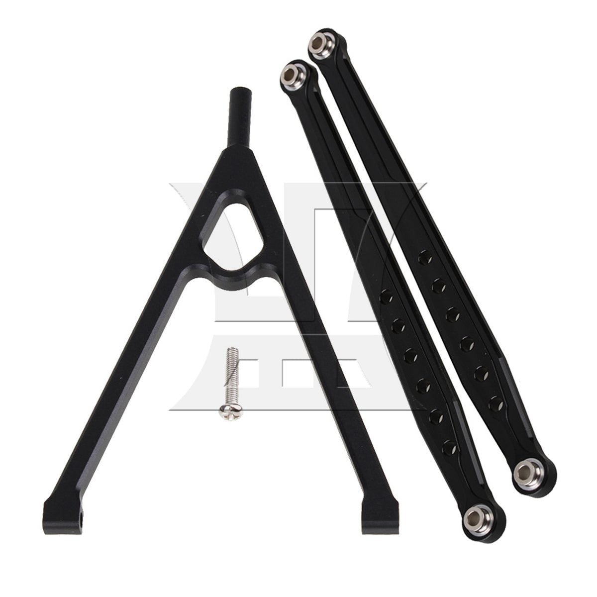 BQLZR Black Front Chassis Y-Link &Suspension Link for AXIAL RC1:10 Buggy
