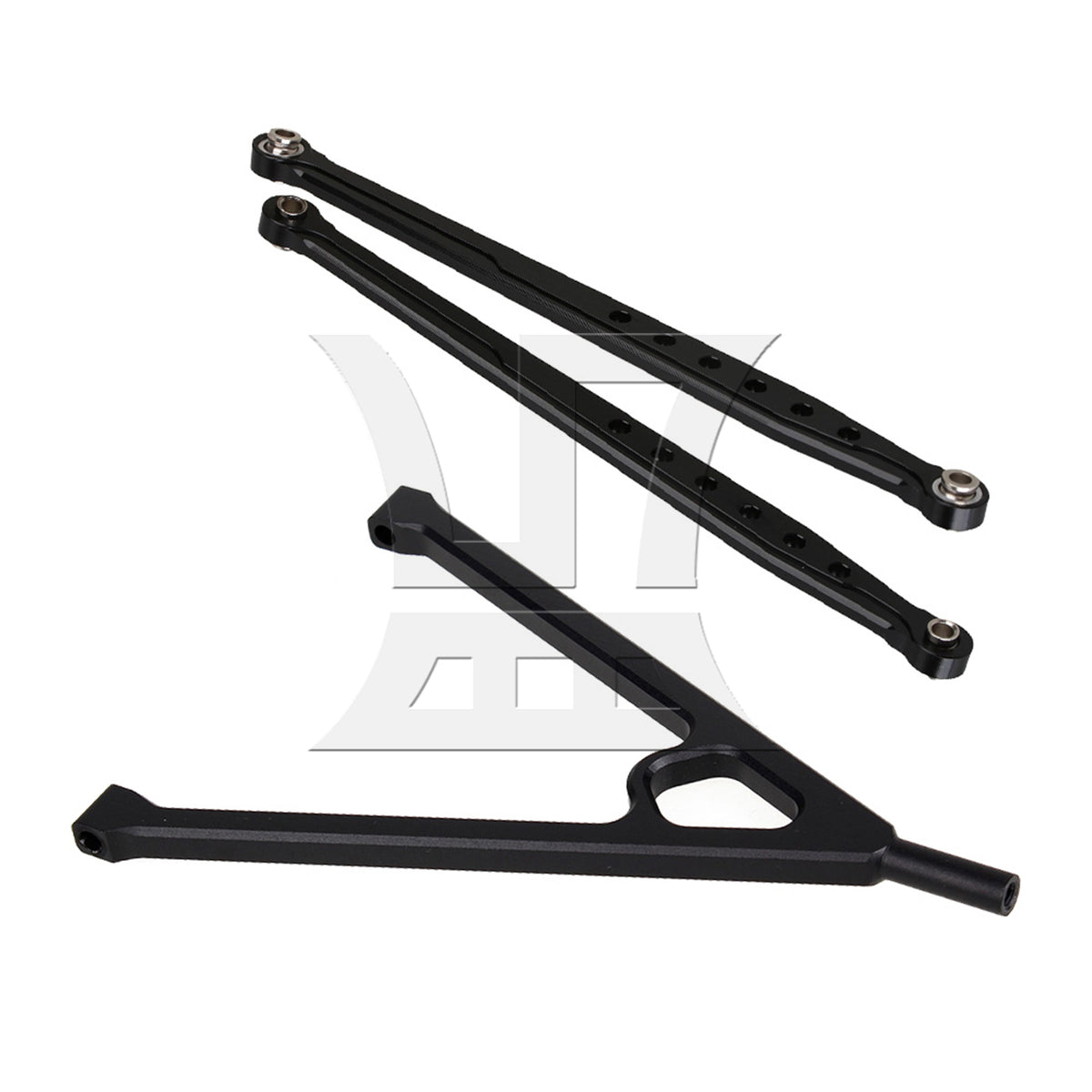 BQLZR Black Front Chassis Y-Link &Suspension Link for AXIAL RC1:10 Buggy