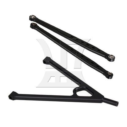 BQLZR Black Front Chassis Y-Link &Suspension Link for AXIAL RC1:10 Buggy