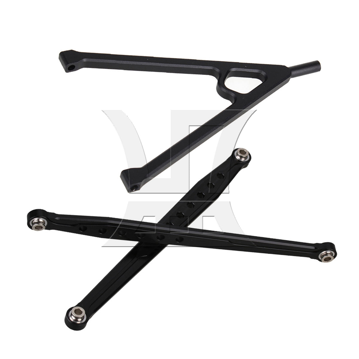 BQLZR Black Front Chassis Y-Link &Suspension Link for AXIAL RC1:10 Buggy