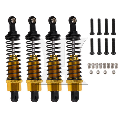 BQLZR 2x Yellow 70mm Length Aluminum A285004Y Shock Absorber for RC 1:16 Car Upgrade