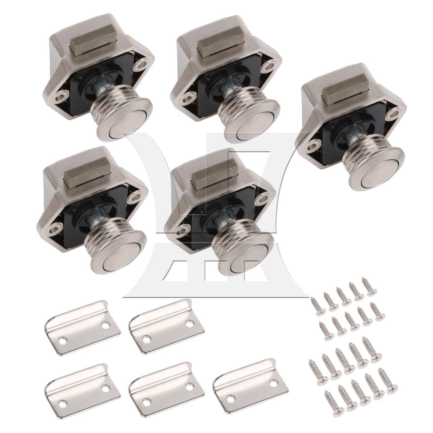 BQLZR Push Button Latch Cabinet Door Catch Keyless Cupboard Locks for RV