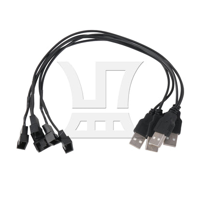 BQLZR 5 Pieces USB to 3 PIN Fan Power Connector Cable 5V