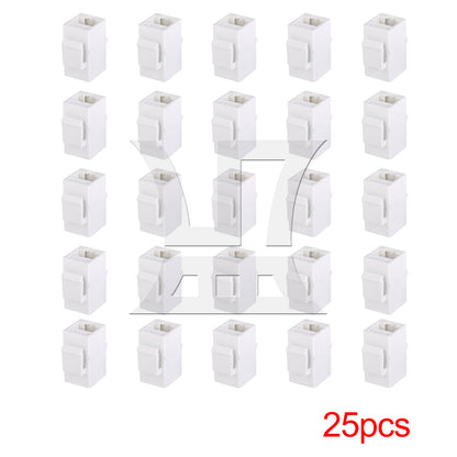 BQLZR Cat6 RJ45 Gigabit Coupler Female Adapter For Keystone Panel White